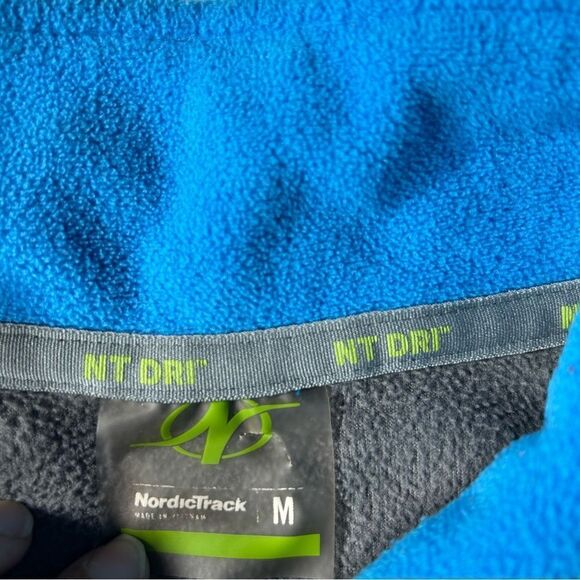 Nordic Track Gray and Blue Fleece Polo Size Med, SKU: 5-4310 - Picture 3 of 7
